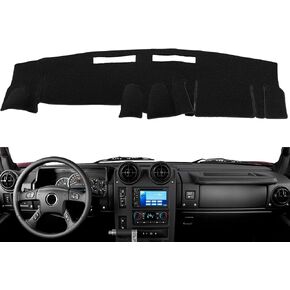 Dash Cover Mat Custom Fit for Hummer H2 2002-2007,Dashboard Pad Cap Carpet Protector (Black) K260