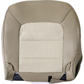 Driver Side Bottom Replacement Perforated Leather Seat Cover Tan #1H Compatible with Ford Expedition 4x4 2wd 4.6L 5.4L 2003 2004 2005 2006