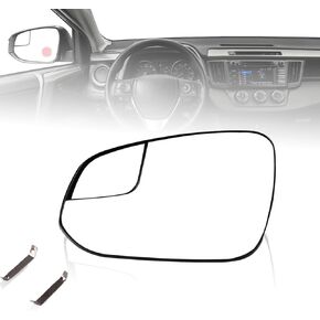 Left Dirver Side Mirror Glass Compatible for Toyota Rav4 2016-18 4Runner 2014-20 Heated Mirror Glass Replacment 87961-42D20
