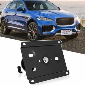 New Front Bumper License Plate Mount Kit Compatible with Jaguar XE XF F-Pace No Drill Front Grille License Plate Bracket Holder License Plate Frame Car Accessories