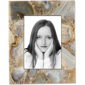 Cruiser’s Caché | Natural Agate Picture Frame | Photo or Picture Frame | 5x7 Brown