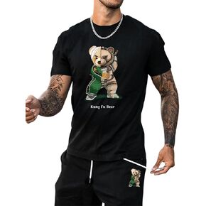 SOLY HUX Men's Graphic Summer Tee Cartoon Print Crewneck Short Sleeve Regular Fit Casual T Shirt Tops