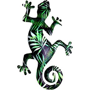 Taotenish Gecko Metal Wall Art Metal Lizard Art Wall Sculpture Hanging Decorations for Indoor Outdoor Home Bedroom Living Room Office Decor - Style 6