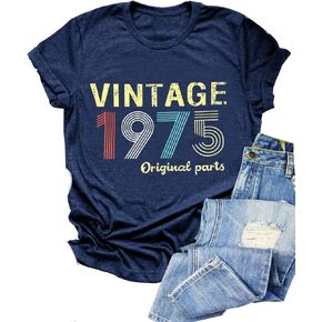 Vintage 1976 T Shirts for Women 50th Birthday Shirts Gifts Born in 1976 Tshirt Retro Short Sleeve Tee Tops in Kuwait