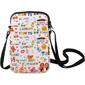 LEVLO Latin Singer Crossbody Bag Latin Music Fans Gift Bichotas Reusable Shoulder Bag Latin Singer Fans Merchandise