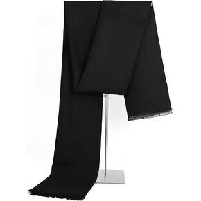 Winter Scarf For Men Ultra-Soft Plaid Tassel Men Scarf Warm Soft Cashmere Feel 73"×12"