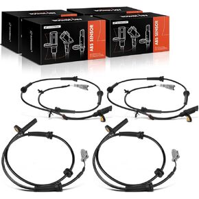 A-Premium ABS Wheel Speed Sensor Compatible with Nissan Models - Rogue 2008-2013, AWD - Front and Rear, Driver and Passenger Side, 4-PC Set, Replace# 47910JG000
