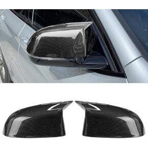 TTCR-II Compatible with 2019-2024 BMW X5 Side Rearview Mirror Covers G05, for 2018-2024 BMW X3 Side Mirror Cover Replacement G01, for X4 G02 X6 G06 X7 G07 Left Right Side Mirror Caps 2 PCs (Black)
