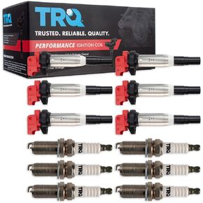 TRQ Ignition Kit Ignition Coil Spark Plugs Compatible with 2010-2013 BMW 128i 328i 328i xDrive 2010-2011 528i 2010 528i xDrive 2010-2012 X3 X5 Z4