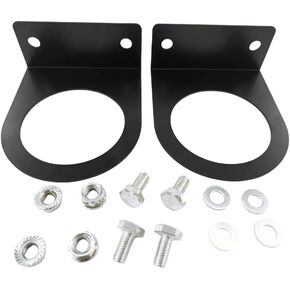 Replacement Round Marker Light L Mounting Bracket , for 2.5" Round Marker Lights RV Boat Truck Trailer Black Powder Coated Steel Mounting Bracket(2pack)