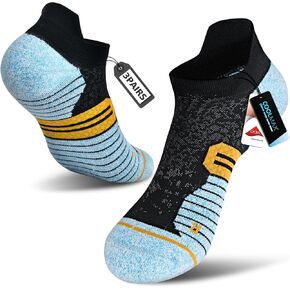 3 Pairs Ankle Compression Socks For Women Men Cushioned Running Trainer Socks Plantar Fasciitis Neuropathy Socks