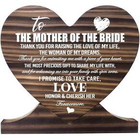 Mother of the Bride Gift from Groom Printed Wood Plaque, Mother in Law Gift Wood Sign, Gift Wood Plaque Heart, Heart Wood Sign, Home Decor Sign, Wedding Gift for Mother in Law from Groom