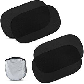 4 Pack UV Protection Car Side Window Shades Blocker Cover for Baby (Mixed, 20"x12")