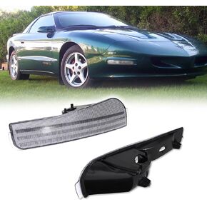 Clear Lens Front Bumper Corner Side Marker Parking Lights Housing Assembly for 1993 1994 1995 1996 1997 Pontiac Firebird Trans Am