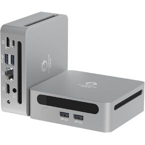 Mini PC AMD Ryzen 5 5500U - Genmachine Mini Computers Up to 4.0GHz 6c/12t, 16GB DDR4, 512GB SSD & M.2 NVME, Gaming PC with Wifi6/BT5.2/DHMI/DP, Gaming/Office/Design