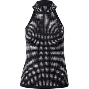 GUESS Women's Sleeveless Celeste Mirror Turtlenk Top