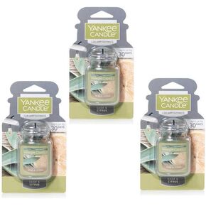 Yankee Candle Car Jar Ultimate Auto & Home Odor Neutralizing Air Freshener Sage & Citrus (Pack of 3)