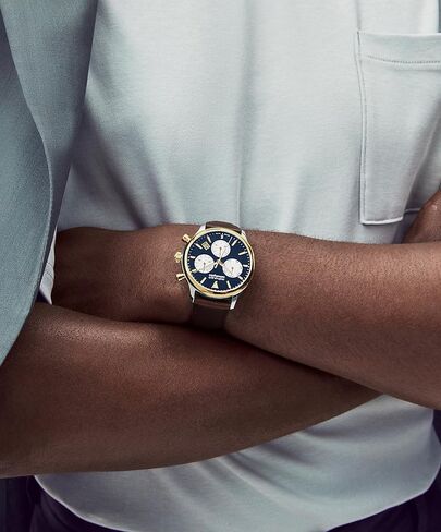 ساعة موفادو هيريتاج سيريز كاليندوبلان للرجال - حركة كرونوغراف كوارتز سويسرية، حزام من جلد العجل - مقاومة للماء حتى 3 ATM - ساعة رياضية فاخرة للرجال - 43 ملم in Kuwait