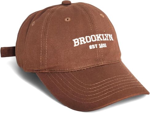 Brooklyn NY Classic Washed Dad Hat, Curved Brim Adjustable, Cotton Baseball Cap for Men & Women, Golf, Gym in Saudi Arabia