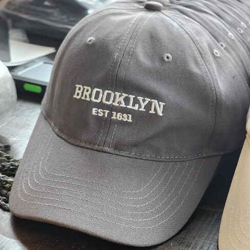 Brooklyn NY Classic Washed Dad Hat, Curved Brim Adjustable, Cotton Baseball Cap for Men & Women, Golf, Gym in Saudi Arabia
