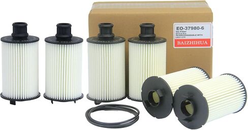 6 عبوات من فلتر الزيت BAIZHIHUA EO-37980 يستبدل LR011279، PF659، 57279، L36290 يناسب Land Rover LR4، Discovery 5، Range Rover Sport and Velar، Jaguar F-Pace F-Type XE XF XFR XFR-S XJ XJR XK XKR XKR- س in Kuwait