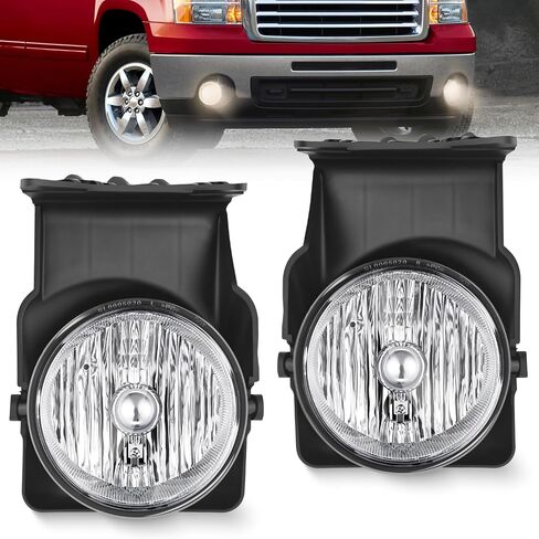 Nilight Fog Light Assembly Compatible with 2015 2016 2017 2018 2019 2020 Chevy Colorado Driving Bumper Fog Lamps with 12V 24W 5202 Bulbs Clear Lens Black& Chrome Bezel in Saudi Arabia