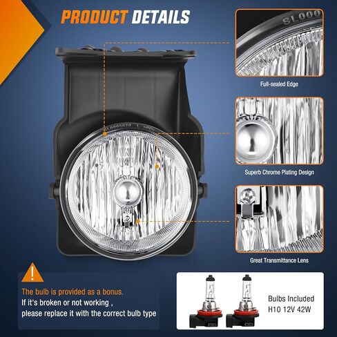 Nilight Fog Light Assembly Compatible with 2015 2016 2017 2018 2019 2020 Chevy Colorado Driving Bumper Fog Lamps with 12V 24W 5202 Bulbs Clear Lens Black& Chrome Bezel in Saudi Arabia