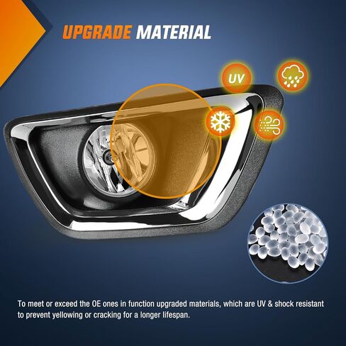 Nilight Fog Light Assembly Compatible with 2015 2016 2017 2018 2019 2020 Chevy Colorado Driving Bumper Fog Lamps with 12V 24W 5202 Bulbs Clear Lens Black& Chrome Bezel in Saudi Arabia