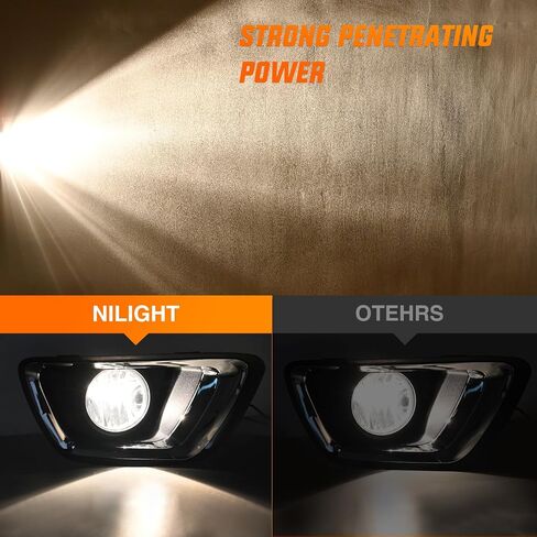 Nilight Fog Light Assembly Compatible with 2015 2016 2017 2018 2019 2020 Chevy Colorado Driving Bumper Fog Lamps with 12V 24W 5202 Bulbs Clear Lens Black& Chrome Bezel in Saudi Arabia