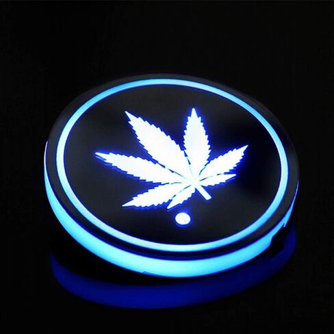 حامل أكواب للسيارة مزود بـ 420 ورقة LED وقاعدة أكواب للمشروبات مع 7 ألوان متغيرة، قطعتان in Kuwait