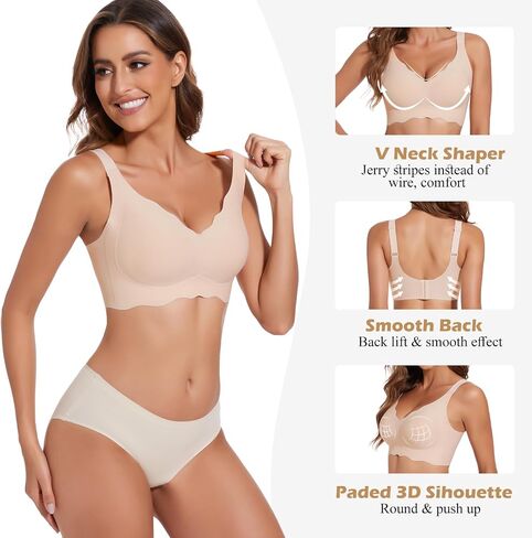 JOYSHAPER Seamless Bra Without Underwire Padded Bras for Women Bralettes with Support Bras Smoothing Bras in Kuwait