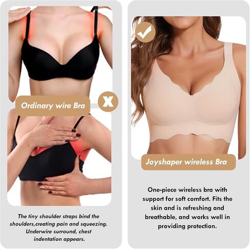 JOYSHAPER Seamless Bra Without Underwire Padded Bras for Women Bralettes with Support Bras Smoothing Bras in Kuwait