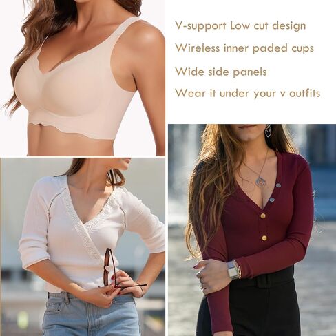 JOYSHAPER Seamless Bra Without Underwire Padded Bras for Women Bralettes with Support Bras Smoothing Bras in Kuwait