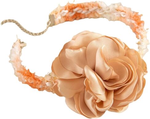 FUTIMELY Unique Rose Flower Choker Necklace for Women,Big Lace Braided Floral Collar Necklace for Bride,Fashion Camellia Flower Short Neck Accessories in Kuwait