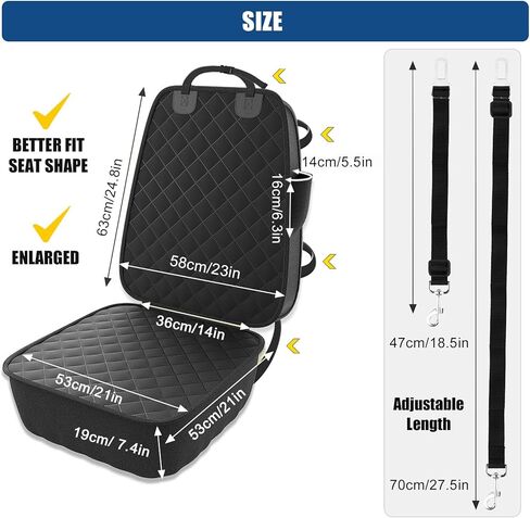 غطاء مقعد السيارة للكلاب، غطاء مقعد السيارة الأمامي الجديد المقاوم للماء للكلاب، واقي مقعد السيارة، أغطية السيارات الكبيرة لتغطية مقعد الكلب لشاحنة الدفع الرباعي، أسود عالمي in Kuwait