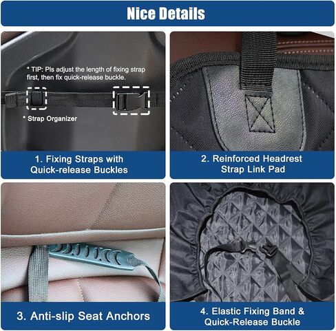 غطاء مقعد السيارة للكلاب، غطاء مقعد السيارة الأمامي الجديد المقاوم للماء للكلاب، واقي مقعد السيارة، أغطية السيارات الكبيرة لتغطية مقعد الكلب لشاحنة الدفع الرباعي، أسود عالمي in Kuwait