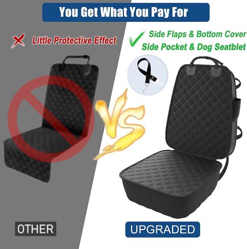 غطاء مقعد السيارة للكلاب، غطاء مقعد السيارة الأمامي الجديد المقاوم للماء للكلاب، واقي مقعد السيارة، أغطية السيارات الكبيرة لتغطية مقعد الكلب لشاحنة الدفع الرباعي، أسود عالمي in Kuwait