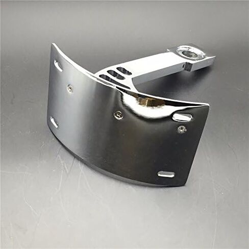 SMT- Chrome Curved Mount License Plate Tag Holder Bracket Compatible With Warrior V-Max [B01DJJ9OY6] in Kuwait