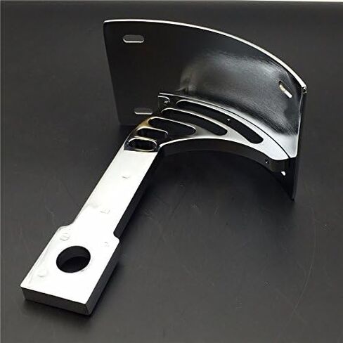 SMT- Chrome Curved Mount License Plate Tag Holder Bracket Compatible With Warrior V-Max [B01DJJ9OY6] in Kuwait