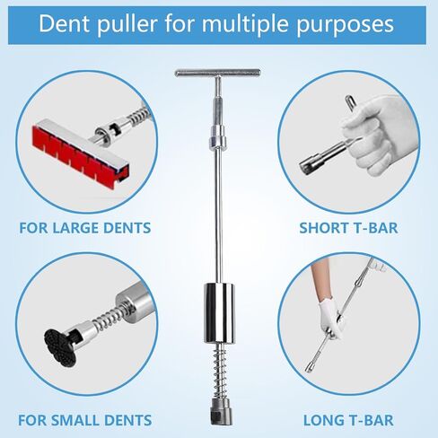 100 PCS Car Paintless Dent Puller Repair Kit with Bridge Puller,Black Lifter,Slide Hammer T-bar Dent Puller,Glue Gun and Suction Cup,for Repairing Minor and Deep Dents in car. in Saudi Arabia