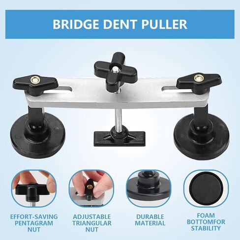 100 PCS Car Paintless Dent Puller Repair Kit with Bridge Puller,Black Lifter,Slide Hammer T-bar Dent Puller,Glue Gun and Suction Cup,for Repairing Minor and Deep Dents in car. in Saudi Arabia