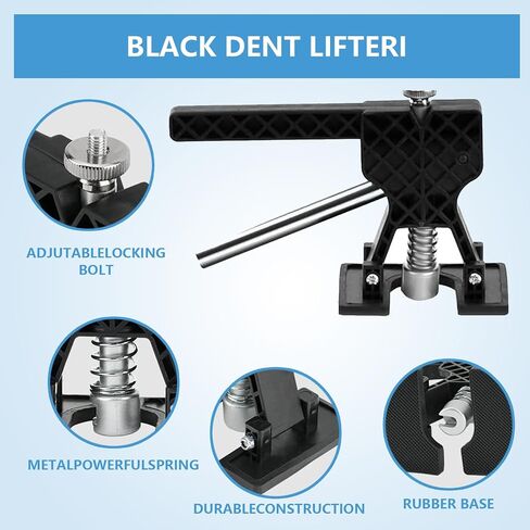 100 PCS Car Paintless Dent Puller Repair Kit with Bridge Puller,Black Lifter,Slide Hammer T-bar Dent Puller,Glue Gun and Suction Cup,for Repairing Minor and Deep Dents in car. in Saudi Arabia