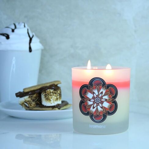 Winter Collection - 8oz Toasted Marshmallow - Color Changing (Red) Scented Candle - Clove, Marshmallow, Vanilla Candle - Christmas Candles - Christmas Gifts for Women - Christmas Decor in Saudi Arabia
