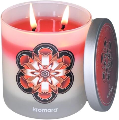 Winter Collection - 8oz Toasted Marshmallow - Color Changing (Red) Scented Candle - Clove, Marshmallow, Vanilla Candle - Christmas Candles - Christmas Gifts for Women - Christmas Decor in Saudi Arabia