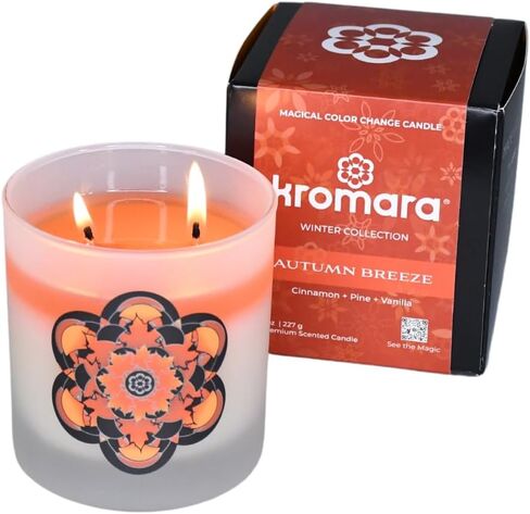 مجموعة الشتاء - 8oz الخطمي المحمص - شمعة معطرة متغيرة اللون (أحمر) - القرنفل، الخطمي، شمعة الفانيليا - شموع عيد الميلاد - هدايا عيد الميلاد للنساء - ديكور عيد الميلاد in Saudi Arabia