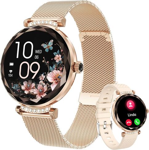 Smart Watch (Answer/Make Calls), 1.19" Smart Watches for Women 110+ Sports Modes Fitness Tracker with Blood Pressure/Heart Rate/Sleep Monitor, IP68 Waterproof Activity Tracker for Android and iPhone in Saudi Arabia