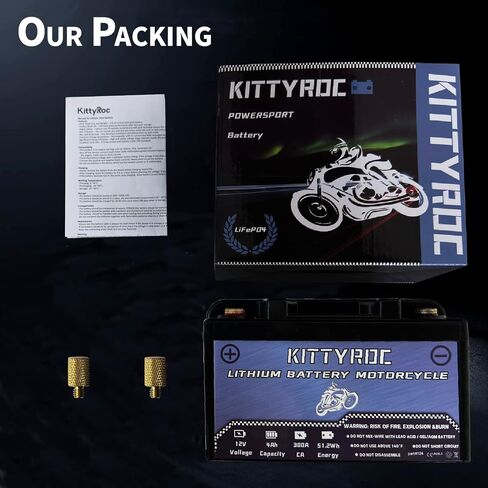 12V Lithium Motorcycle Battery 4Ah 300A, LiFePO4 Battery with Smart BMS, Replacement ATV, UTV, Motorcycle, Lawn Mower, Jet Ski, Snowmobile, 4 Wheeler, Tractor, Scooter and Generator Battery in Saudi Arabia