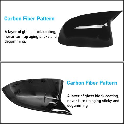 TTCR-II Compatible with 2019-2024 BMW X5 Side Rearview Mirror Covers G05, for 2018-2024 BMW X3 Side Mirror Cover Replacement G01, for X4 G02 X6 G06 X7 G07 Left Right Side Mirror Caps 2 PCs (Black) in Saudi Arabia