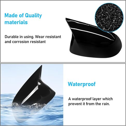 TTCR-II Compatible with 2019-2024 BMW X5 Side Rearview Mirror Covers G05, for 2018-2024 BMW X3 Side Mirror Cover Replacement G01, for X4 G02 X6 G06 X7 G07 Left Right Side Mirror Caps 2 PCs (Black) in Saudi Arabia