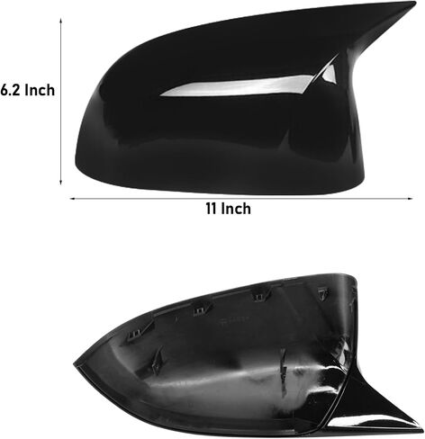 TTCR-II Compatible with 2019-2024 BMW X5 Side Rearview Mirror Covers G05, for 2018-2024 BMW X3 Side Mirror Cover Replacement G01, for X4 G02 X6 G06 X7 G07 Left Right Side Mirror Caps 2 PCs (Black) in Saudi Arabia